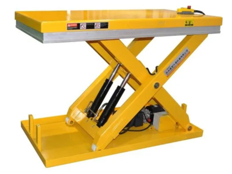Bàn nâng 4 tấn 1 Bàn nâng 4 tấn sử dụng hệ thống thủy lực giúp nâng hạ hàng hóa an toàn