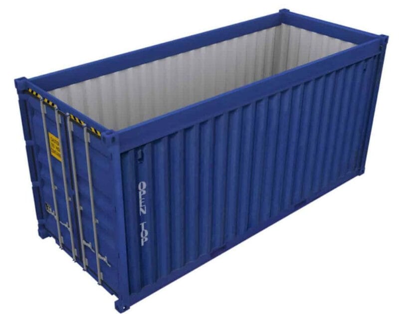 Container mở nóc thuận tiện cho việc xếp dỡ hàng hóa cồng kềnh